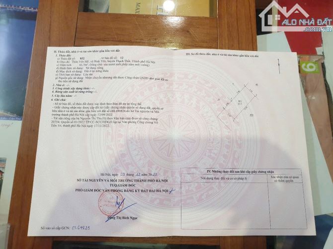 HÀNG HIẾM GIÁ RẺ – LÔ ĐẤT ĐẸP KHÓ TÌM TẠI YÊN MỸ, BÌNH YÊN – THẠCH THẤT - 1