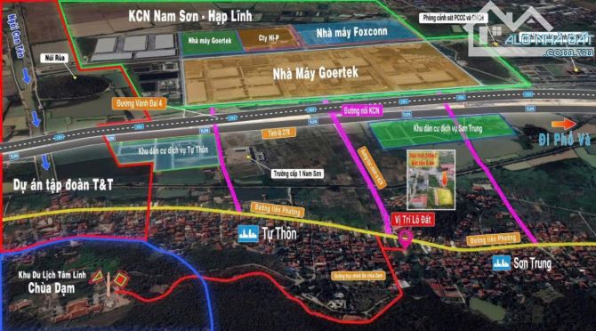 Bán lô góc thổ cư Tự Thôn - Phường Nam Sơn - TP. Bắc Ninh. Giá 1.65 tỷ - 2