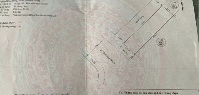 Bán lô góc dân sinh cực đẹp sau Quận Uỷ Sở Dầu, Hồng Bàng, Hải Phòng. 8,5 tỷ - 2