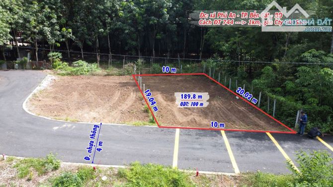 Bán lô đất Phú An Bến Cát dt 10x20m, 100 m2 tc giá 1ty580 - 2