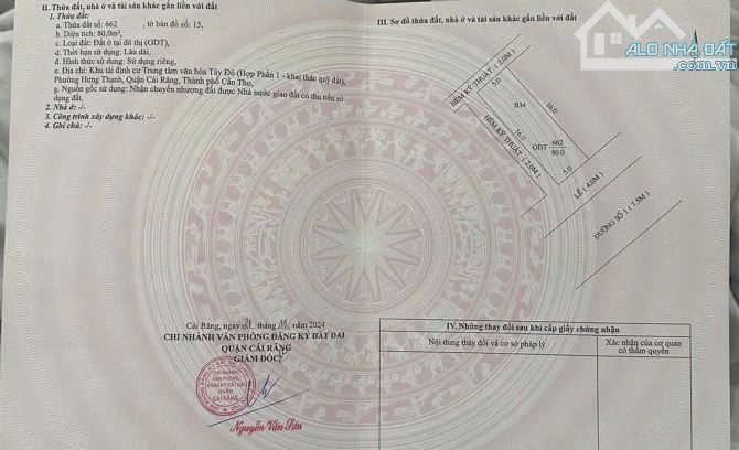 💥Nền ĐS1 KDC Văn Hoá Tây Đô (có hẻm hông 2m) 3.5 tỷ. Sát đường quốc lộ 1A - 3