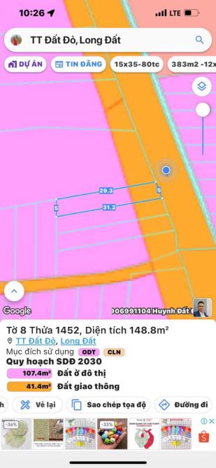 Bán 2 lô liền kề mt Nam Kỳ Khởi Nghĩa| Thị trấn Đất Đỏ - Đất đỏ - BRVT. - 3