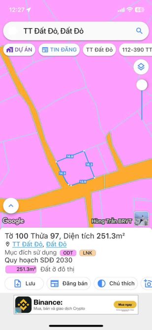BÁN LÔ GÓC 2 MT NHỰA - NGUYỄN HỮU HUÂN - TT ĐẤT ĐỎ ,BRVT GIÁ HƠN 2 TỶ - 4