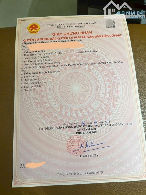 Bán 95m2 đất khu dân cư Tỉnh Uỷ đường Thi Sách, Vĩnh yên🌹 - 4