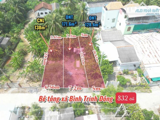 Bán đất MT 832 cũ 12.9x24 giá 1tỷ1 Bình Trinh Đông Tân Trụ Long An - 7