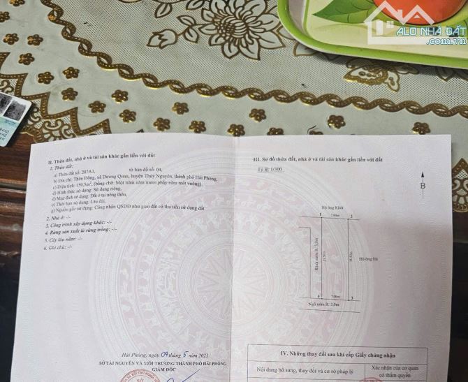 Giá rẻ bất ngờ chỉ có 3x tỷ sở hĩu ngay lô đất 150m tại phường Dương Qoan - Thuỷ Nguyên -