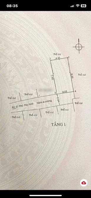 💢 BÁN NHÀ PHÚ THỌ HOÀ – P. PHÚ THỌ HOÀ, Q. TÂN PHÚ  4.2*8 nhỉnh 3 tỷ
