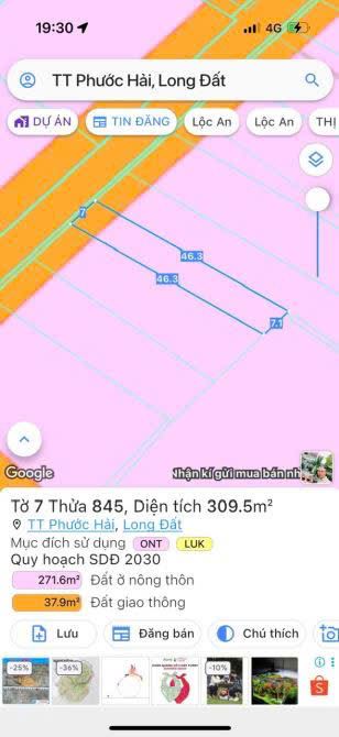 CÁCH BIỂN 2KM - TT PHƯỚC HẢI . LONG ĐẤT KHU CAMPINH ĐỒNG GIÓ