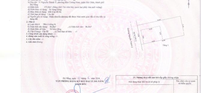CHÍNH CHỦ CẦN BÁN GẤP ĐẤT BIỆT THỰ SÁT SÔNG HÀN! 273M GÍA RẺ