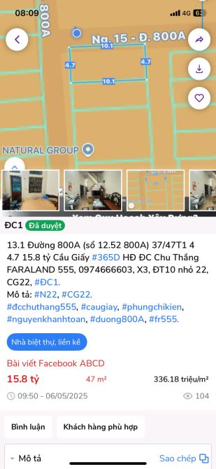 Bán nhà Huỳnh Thúc Kháng 5 tầng 50 m2 mặt tiền 5 mét giá nhỉnh 18 tỷ