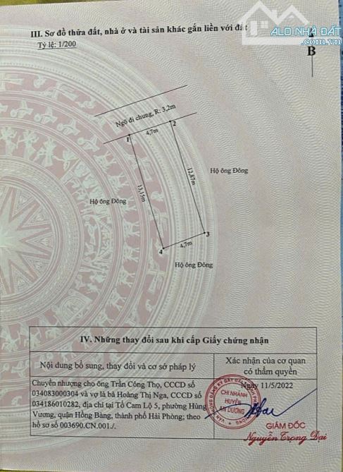 Bán lô đất  tuyến 2 trục thôn Lương Quán, Nam Sơn, An Dương 60m giá chỉ 1,2x tỷ