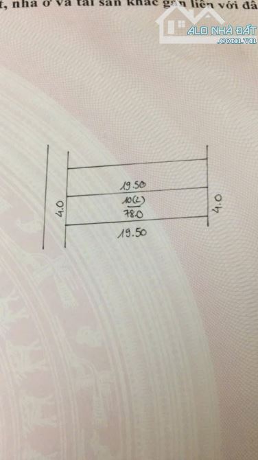 Đất Thôn 3 Vạn Phúc Thanh Trì ô tô vào 78m mt 4m 60tr/m cách 100m ra đường chính. Sổ vuông - 1