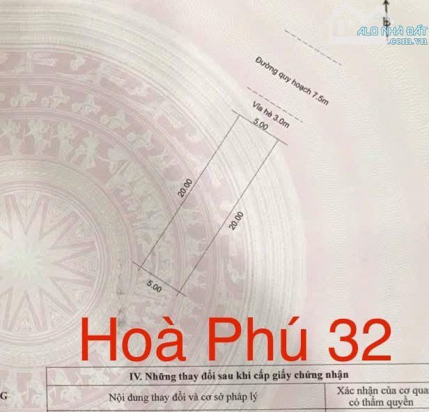 BÁN LÔ ĐẤT HÒA PHÚ 32 – TRỤC THÔNG KHU E, KIM LONG CITY - 1