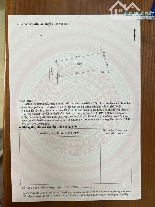 Bán đất Thôn Chóng, Yên Bài, Ba Vì DT 483 m2 giá rẻ - 1