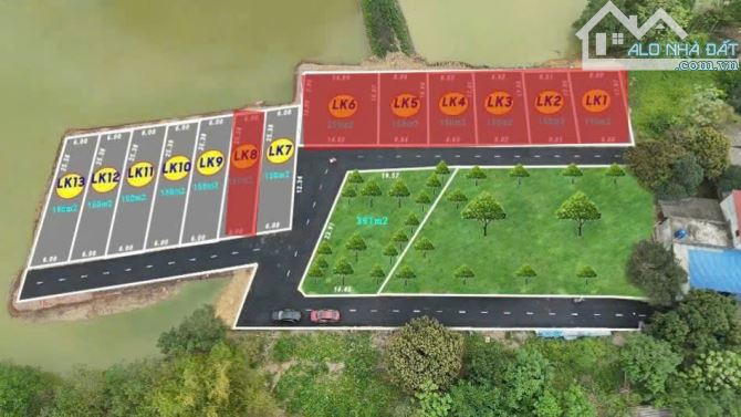 Bán nhanh lô đất view hồ giá chỉ 950 triệu dt 150m full thổ cư sổ đỏ hà nội mặt đường ôto - 2