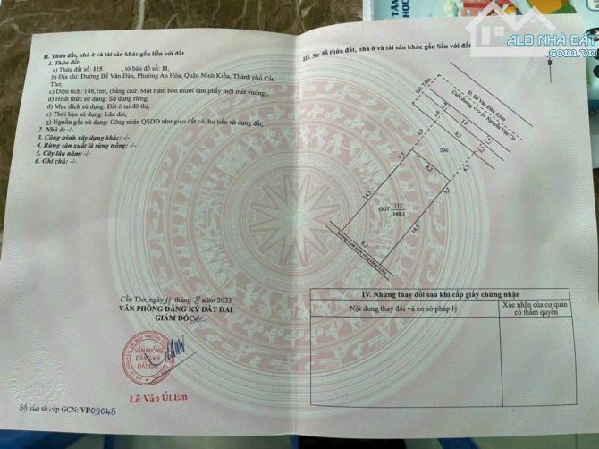 BÁN NỀN BIỆT THỰ 200m2 ĐƯỜNG BẾ VĂN ĐÀN PHƯỜNG AN HOÀ , NINH KIỀU - 2