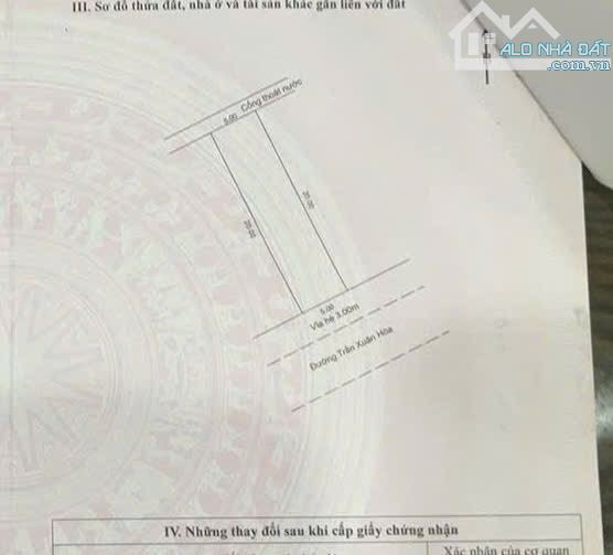 Chủ cần bán -Lô Đất Biển TRẦN XUÂN HOÀ - Bãi tắm Sơn Thuỷ - Chỉ 3.9 tỷ TL. - 2