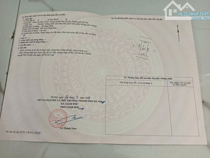 Siêu phẩm đất tri trung -phú xuyên -hà nội.diện tích 144m mặt tiền và hậu 8m, đường trước. - 2