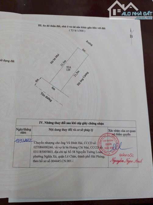 Chính chủ gửi bán lô đất mặt đường cát khê- Tràng cát - Hải an - 2