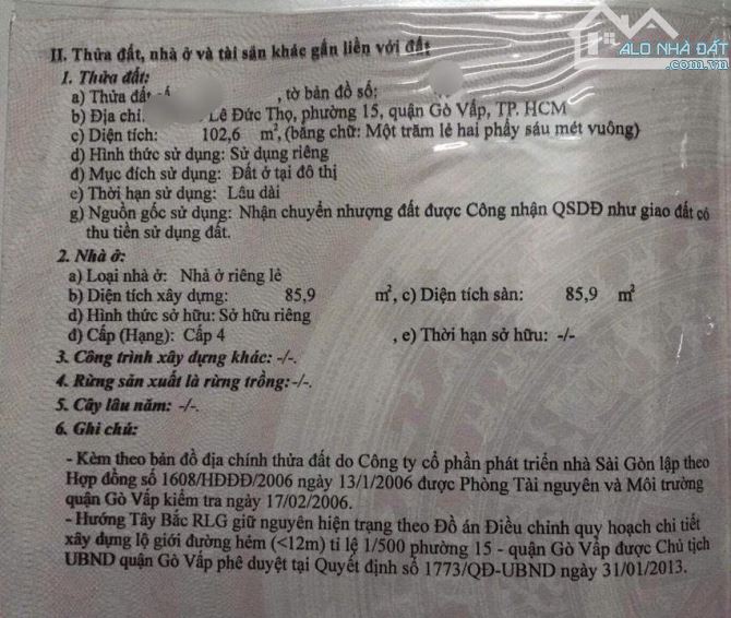 bán Đất đường 10m Lê Đức Thọ GV, 102m2 chỉ 7ti2 còn bớt. Vị trí kd buôn bán. - 2