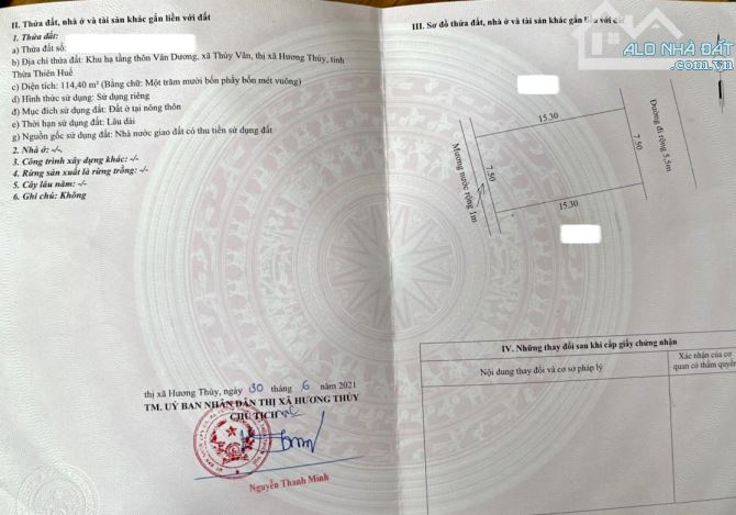 Đất Thuỷ Vân ngang 7,5m giá 23tr/m2 đường 6m - 3