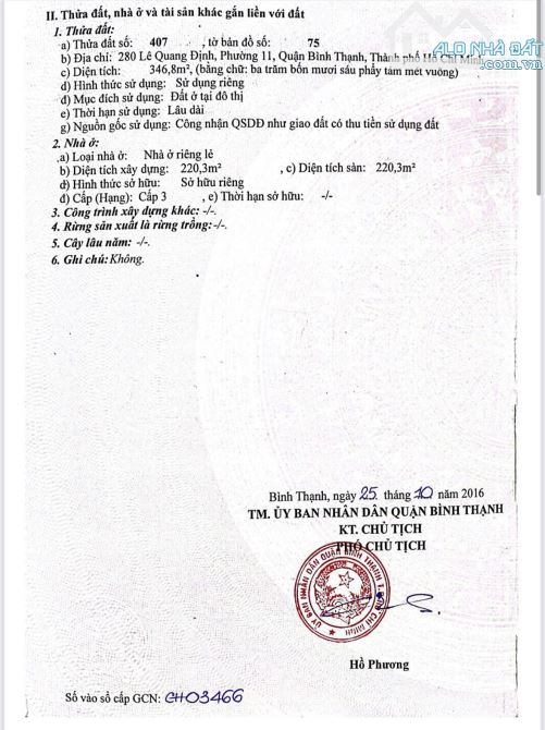 Bán nhà 280 Lê Quang Định ,P11, Bình Thạnh, DT: 346.8m2 giảm giá mạnh còn 80 tỷ - 3