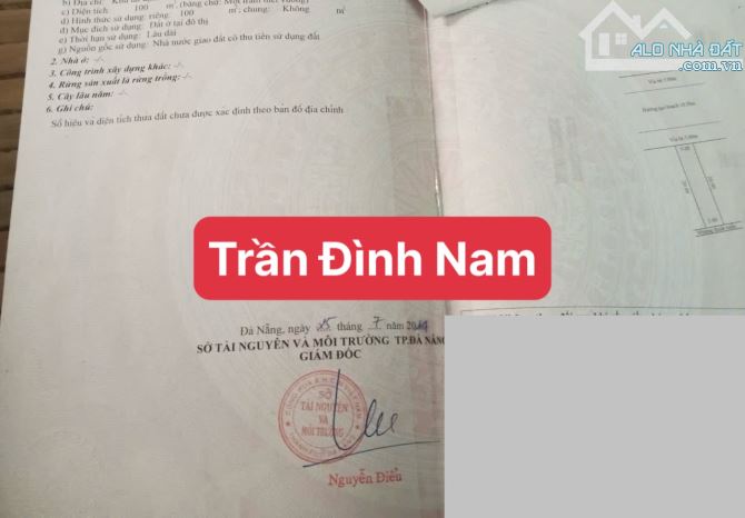 BÁN LÔ ĐẤT MẶT TIỀN ĐƯỜNG TRẦN ĐÌNH NAM 10m5 – CẨM LỆ, ĐÀ NẴNG - 2