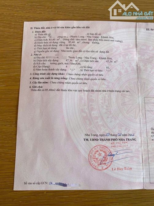Bán nhà 3 tầng hẻm Nguyễn Thị Định, Phước Long, Nha Trang. DT: 85m2. Giá bán 6ty250tr - 9