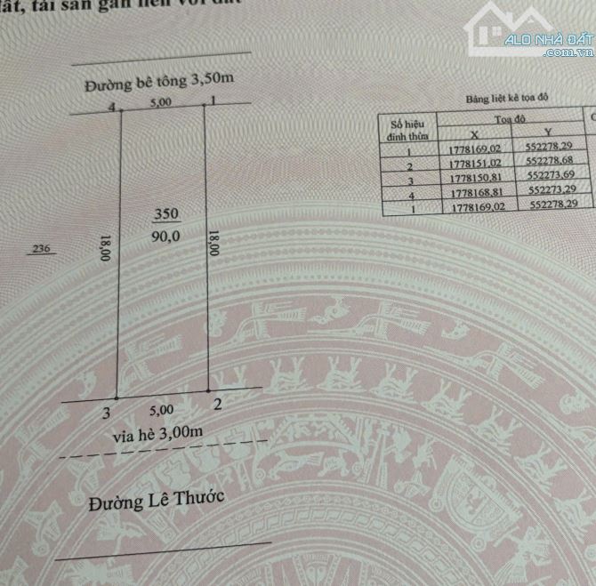 Bán đất 2 mặt tiền Lê Thước, gần biển Phạm Văn Đồng, Đà Nẵng - 90m2, giá 10 tỷ tl