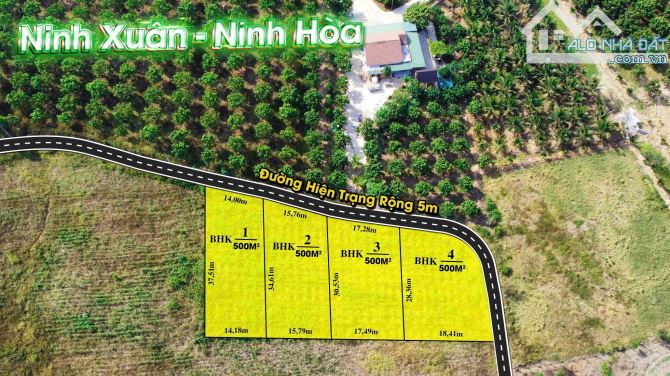 Mua 1 được 4 NINH XUÂN, NINH HOÀ Chủ cần tiền bán nhanh lô đất 2000m2 ngang bám đường 80m