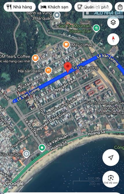 Bán đất biệt thự 300m2 đường (15m) Lê Văn Lương, Thọ Quang, Sơn Trà - Giá 16,5 tỷ TL