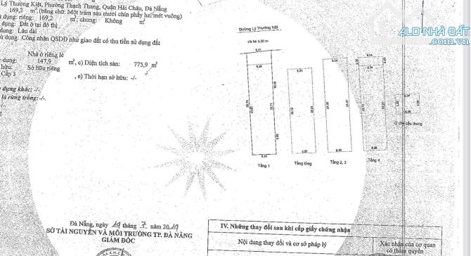 BÁN NHÀ 5 TẦNG MẶT TIỀN LÝ THƯỜNG KIỆT – HẢI CHÂU – ĐÀ NẴNG