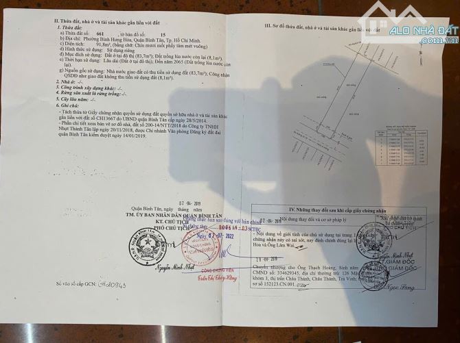Bán lô đất 92m2 hẽm 6m đường số 18, Bình hưng hòa, bình tân, giá 52tr/m2