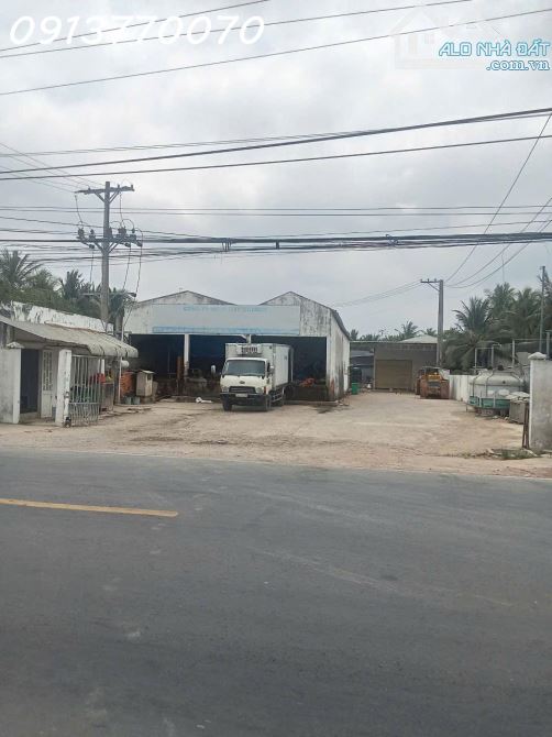 Cho thuê kho xưởng mặt tiền quốc lộ 57B xã lộc Thuận, huyện Bình Đại, Tỉnh Bến Tre.