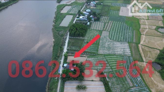 Đất view sông cu đê giá đầu tư 301m2 ngang 10,8m vuông vắn Hòa Liên - 1