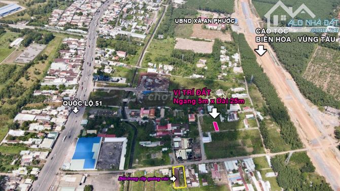 Bán đất thổ cư sát QL51, đường xe hơi 6m, dân cư đông đúc. - 1
