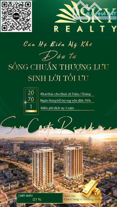 Hỗ Trợ Vay Đến 70% Cho Căn Hộ 2PN Mặt Biển Mỹ Khê Đến Từ CDT Sun Group - Tỷ Lệ Lấp Đầy Lên - 1