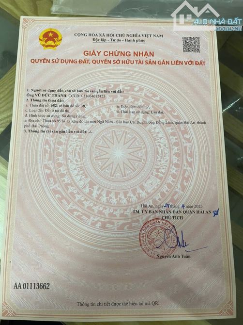 Chuyển nhượng đất lô 15 Lê Hồng Phong, Hải An, Hải Phòng. - 1