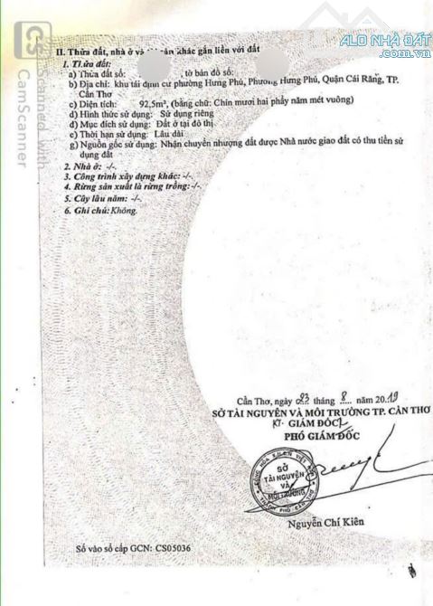 NỀN ĐẸP 7,8 TỶ TRỤC A3 TRẦN VĂN TRÀ, P HƯNG PHÚ, Q CÁI RĂNG, TPCT - 1