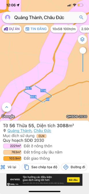 BÁN 3000M2 ĐẤT QUẢNG THÀNH CHÂU ĐỨC, BÀ RỊA VŨNG TÀU, GIÁ CHỈ 800TR/S ĐƯỜNG NHỰA THÔNG 6M - 1