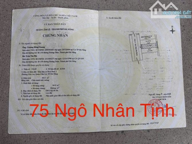 Bán Đất Mặt Tiền Ngô Nhân Tịnh- Hoà An- Cẩm Lệ - 2