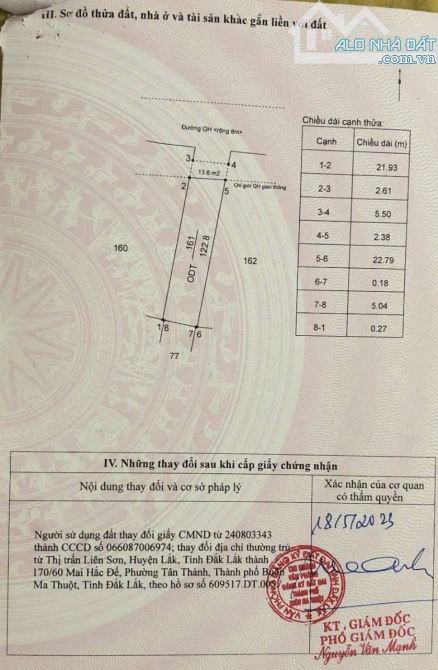 Đất hẻm 170 Mai Hắc Đế phường Tân Thành - BMT - 2
