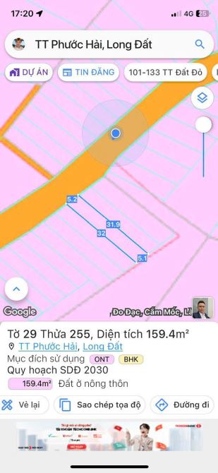 Chủ ngộp bán lỗ 150tr tại thị trấn Phước Hải. có 5 lô liền kề - 2