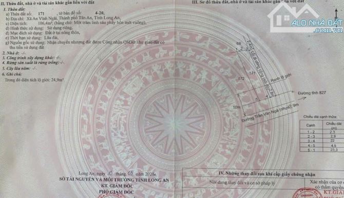Đất Mt đường Trần Văn Ngà, gần KDC An Vĩnh Ngãi TP Tân An Long An - 4