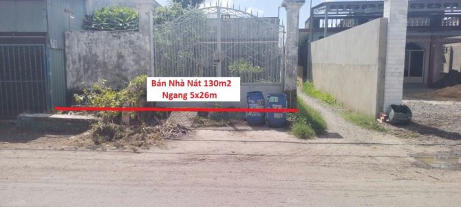 Nhà + vườn ngã tư Quán Đôi, Củ Chi DT 130m2 (5x26)m Sổ hồng riêng đường nhựa 16m Giá 1 tỷ7