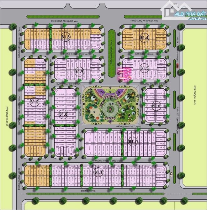 Mở Bán Chính Thức Khu Đô Thi E-City Tân Đức 120m2 1.4Tỷ SHR MT Đường 16M Cách VinHome 5P