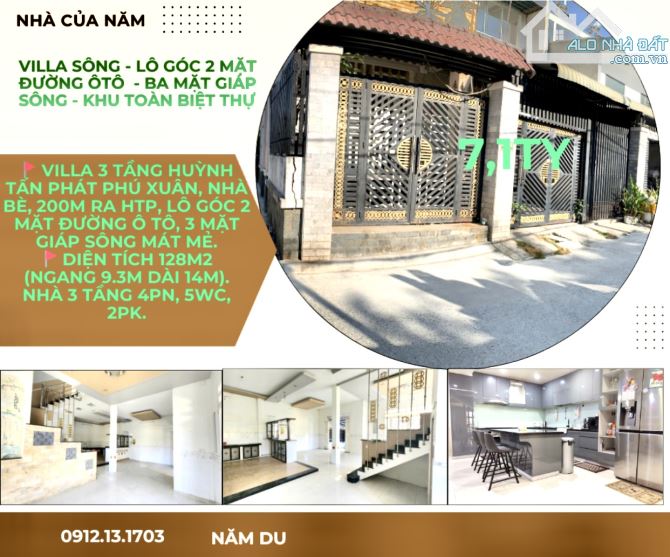 NHÀ BÈ ĐỘC NHẤT- VILLA 128m2- LÔ GÓC 2 MẶT TIỀN.