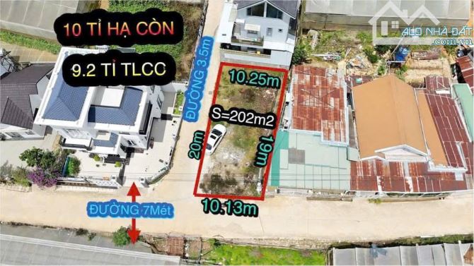 Bán 202m2 đất khu nam hồ phường 11 đà lạt giá 8,5 tỷ khu dân trí cao