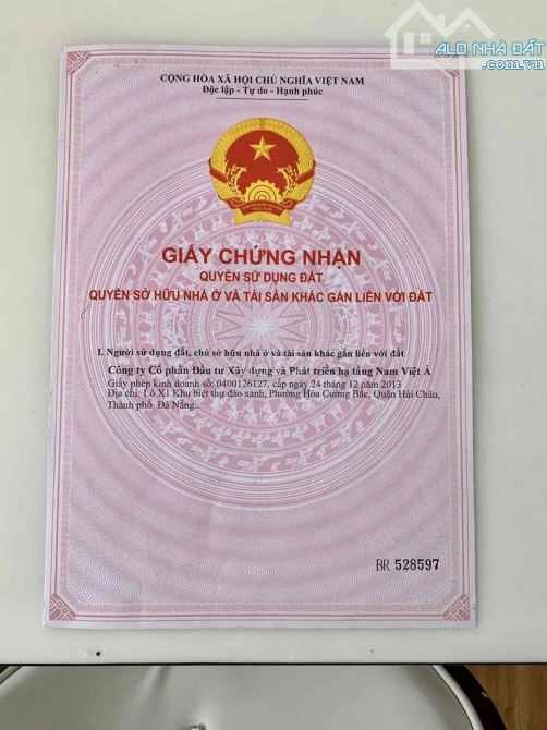 Bán nhà đường TRƯỜNG THI 2, (đầu NGUYỄN VĂN LINH) 7.5 tỷ TL