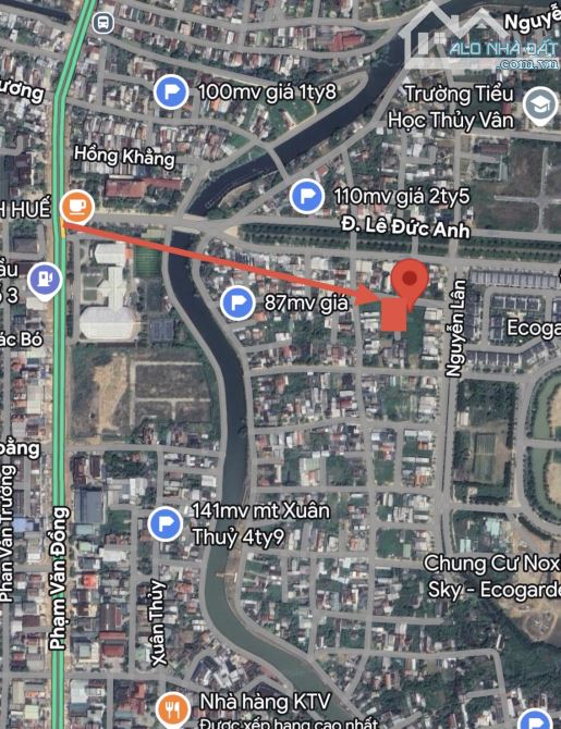 Cần bán đất Thuỷ Vân bên cạnh Eco Garden và Royal Park